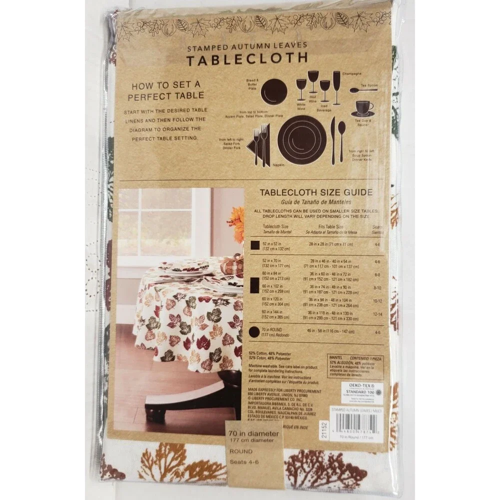 Printed Fabric Tablecloth 70